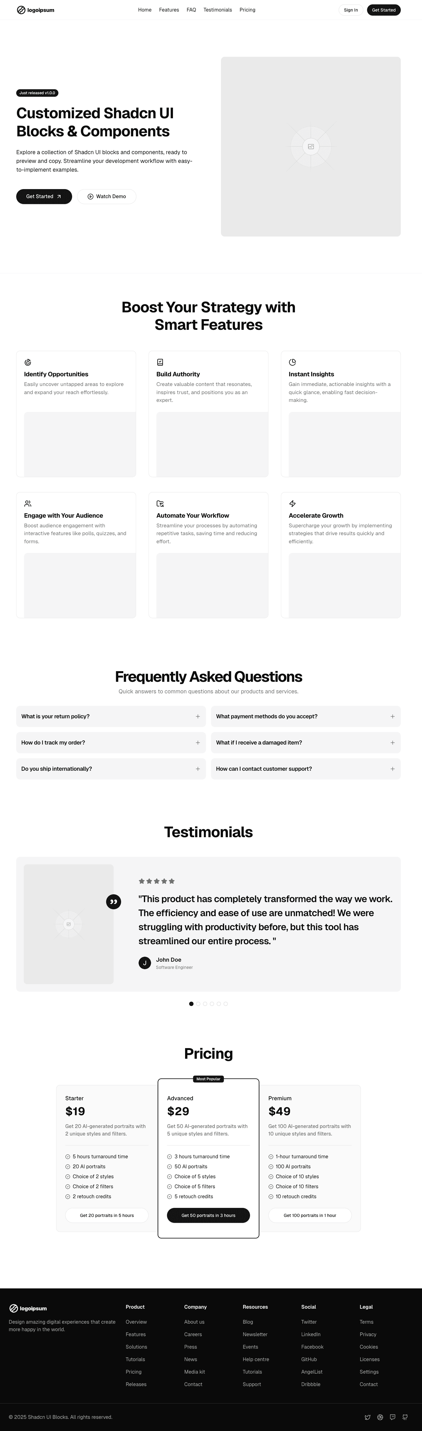 Minimalist Landing Page